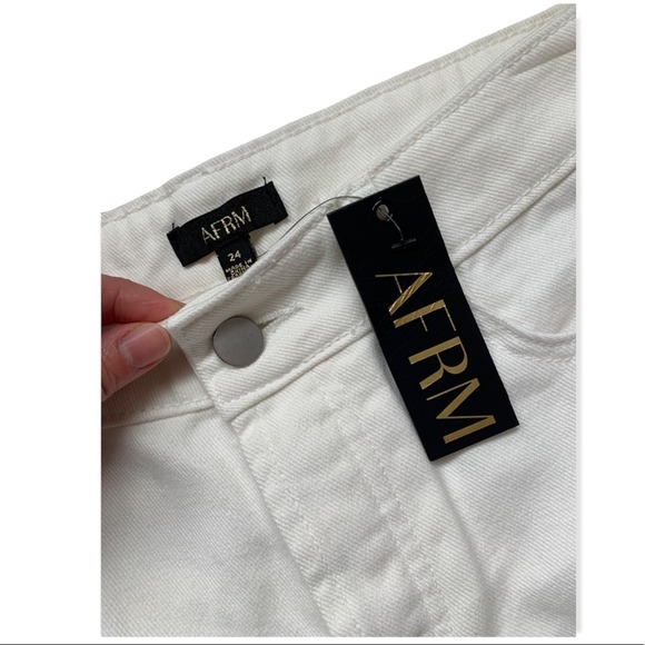 NWT AFRM Distressed White Skinny Jeans. Size 28 - Picture 3 of 7